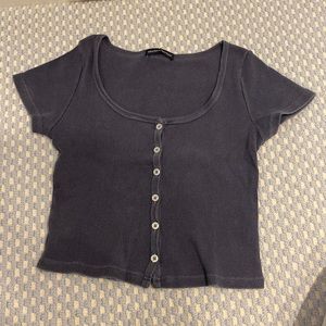 Brandy Melville Navy Button-up Shirt // Only worn once